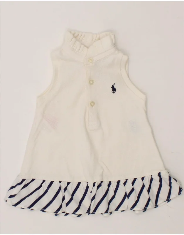 RALPH LAUREN Baby Girls Sleeveless A-Line Dress 0-3 Months White Cotton Tunics Handmade artisanal RALPH LAUREN Baby Girls Sleeveless A-Line Dress 0-3 Months White Cotton Tunics Handmade artisanal