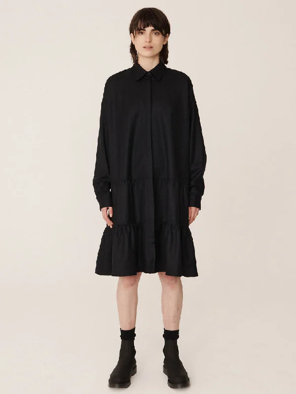 YMC Luna Dress in Navy empire Waist empire