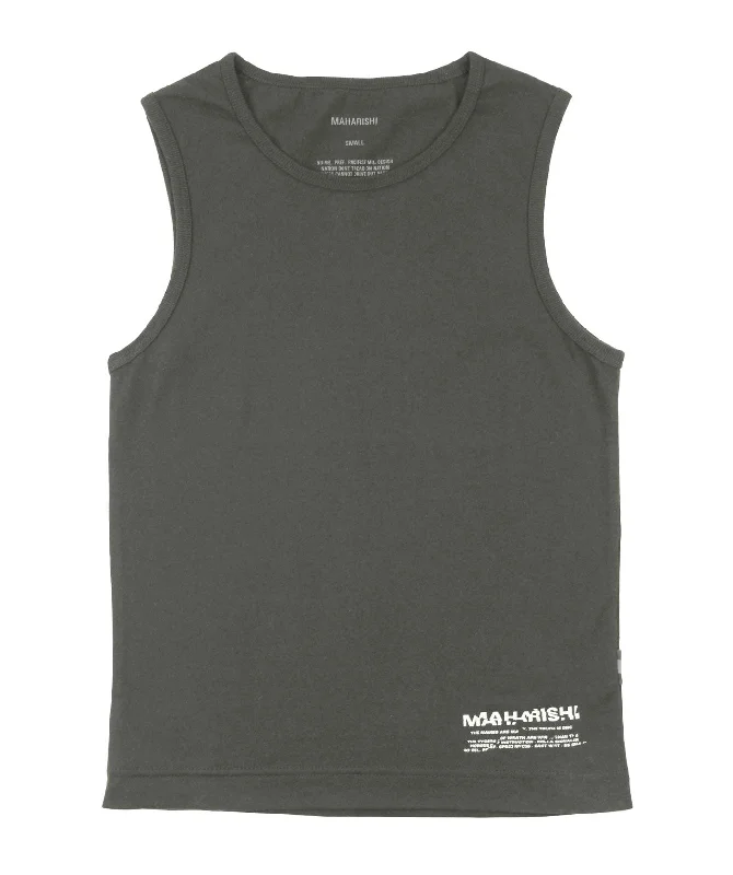 Shattered Miltype Cotton Tank navy tank top