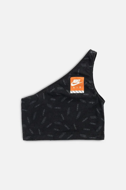 Rework Nike One Shoulder Tank - M fitness tank top