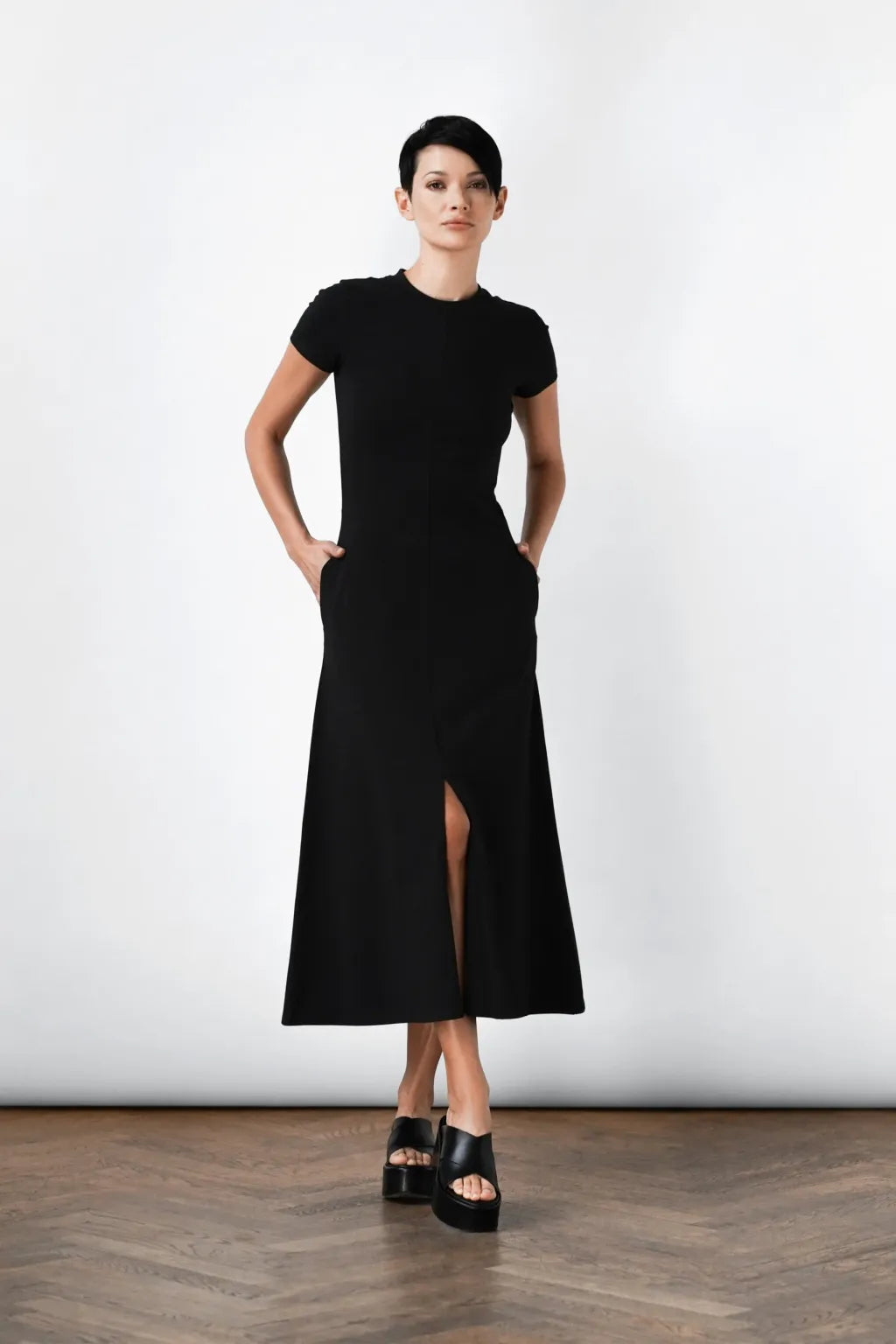Yomi Dress Black Tunics Mesh breathable