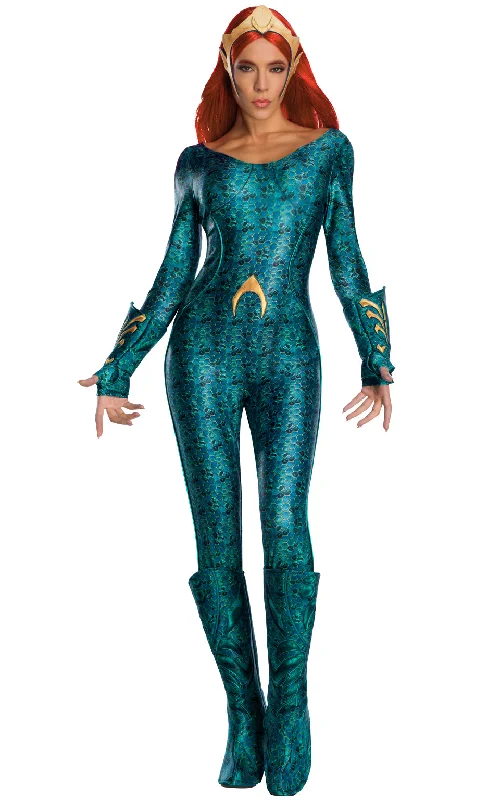 Ladies Secret Wishes Mera Aquaman Superhero DC Comic Fancy Dress Costume Tunic Top Casual