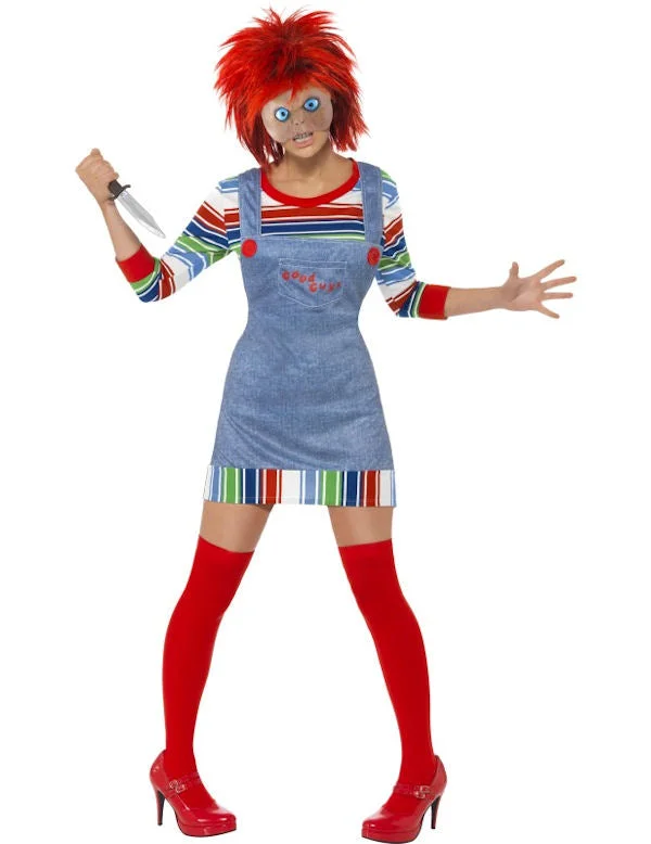Horror Chucky Halloween Fancy Dress Costume Tunics Floral girly