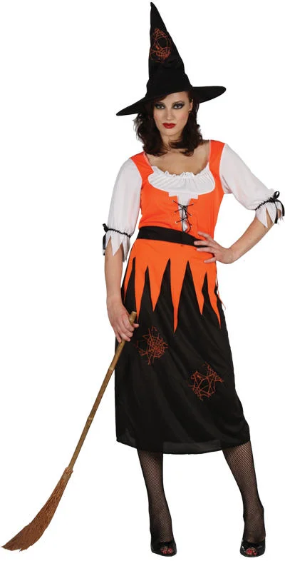 Ladies Witchy Witch Halloween Fancy Dress Witches Costume Tunics Silk luxurious