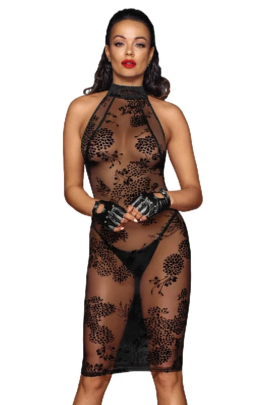 Noir Handmade Midi Tulle Dress Tunics Prom sequined