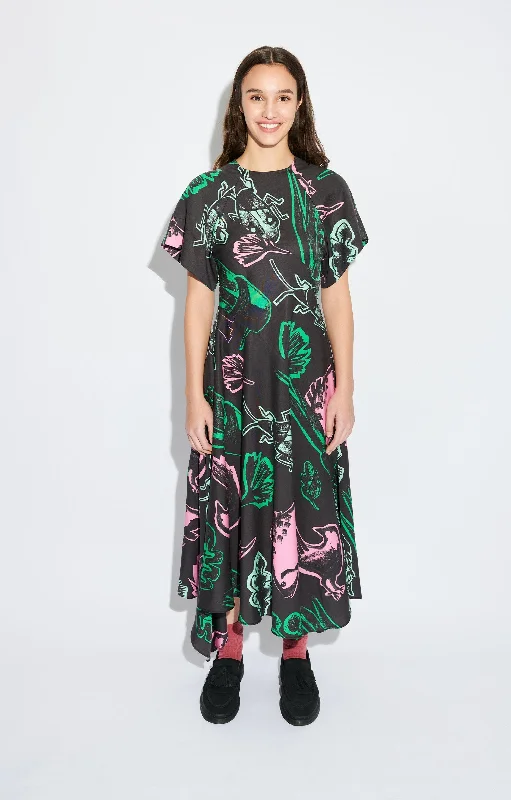 Klosters Asymmetric Dress Totem Green Tunics New arrival