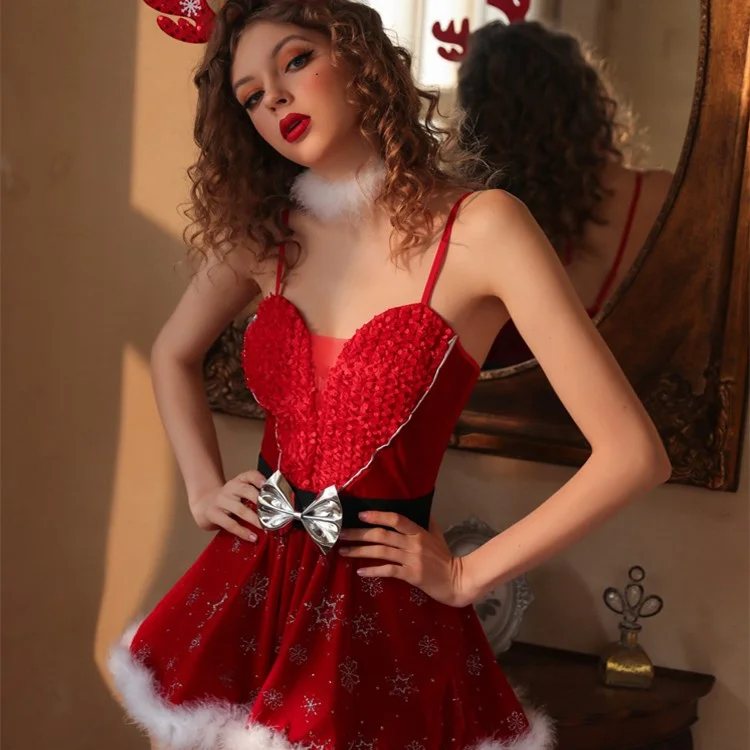 Sexy Christmas suspender dress yv46011 Tunics Sale discount