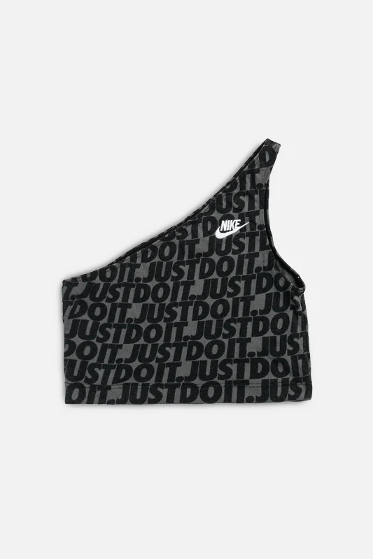 Rework Nike One Shoulder Tank - M gym tank top