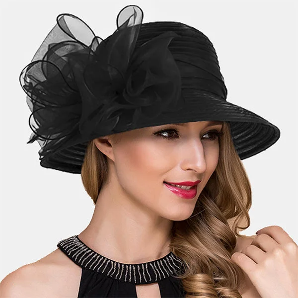 Lady Church Dress Cloche Hat S051 Tunics stripes playful