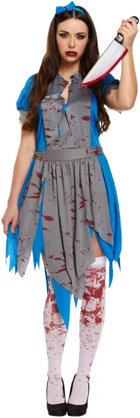 Horror Alice in Wonderland Costume Horror Fancy Dress Tunics Canvas sturdy