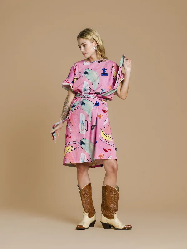 Amelie Dress Holy Bananas Pink Tunics Spring floral
