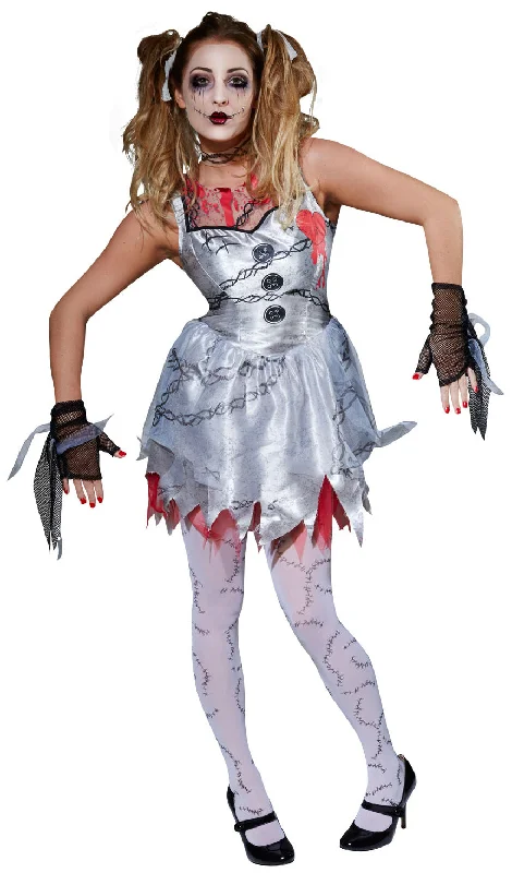 Zombie Doll Themed Ladies Fancy Dress Costume Tunics Versatile all-occasion