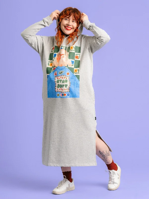 Hailey Stay Soft College Dress Melange Grey Tunics Recommended stylist