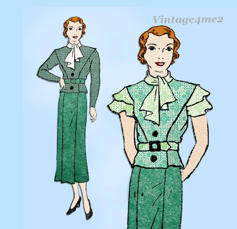 New York 1165: 1930s Chic Uncut Misses Dress Size 29 Bust Vintage Sewing Pattern Tunics Designer luxury New York 1165: 1930s Chic Uncut Misses Dress Size 29 Bust Vintage Sewing Pattern Tunics Designer luxury