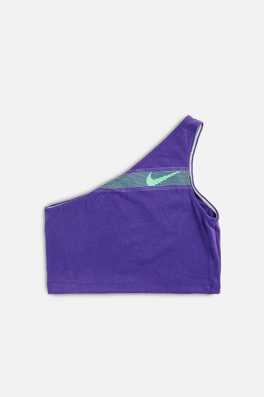 Rework Nike One Shoulder Tank - L comfortable tank top