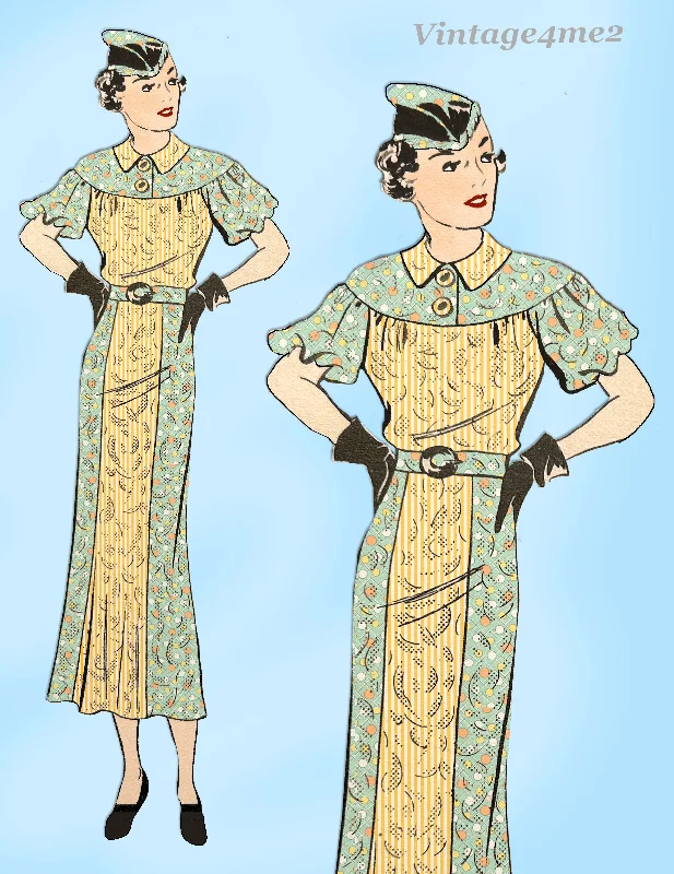 Marian Martin 9752: 1930s Rare Misses Street Dress Sz 34 B Vintage Sewing Pattern Tunics Seasonal trendy Marian Martin 9752: 1930s Rare Misses Street Dress Sz 34 B Vintage Sewing Pattern Tunics Seasonal trendy