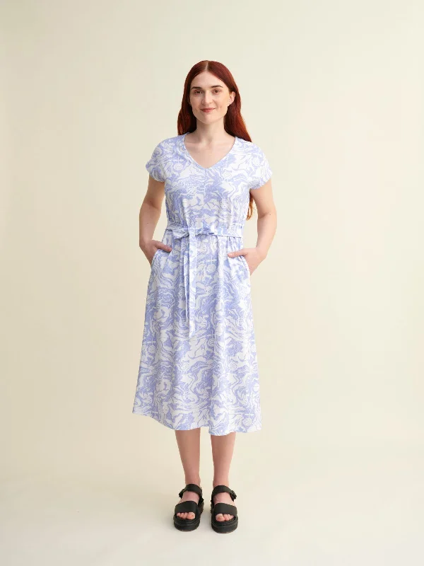 Unnukka Dress Blue And White Tunics Bridal satin