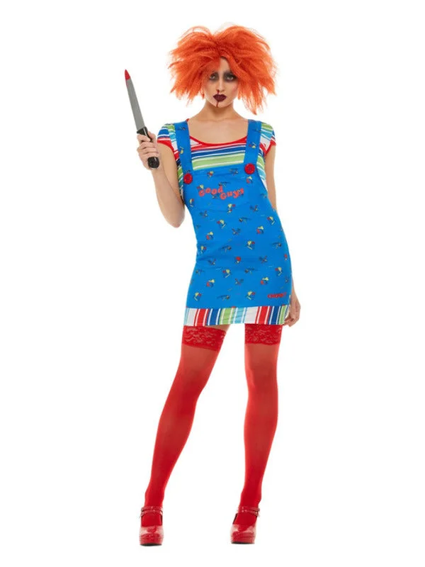 Ladies Chucky Fancy Dress Killer Doll Halloween Horror Movie Costume Tunics Stylish modern Ladies Chucky Fancy Dress Killer Doll Halloween Horror Movie Costume Tunics Stylish modern