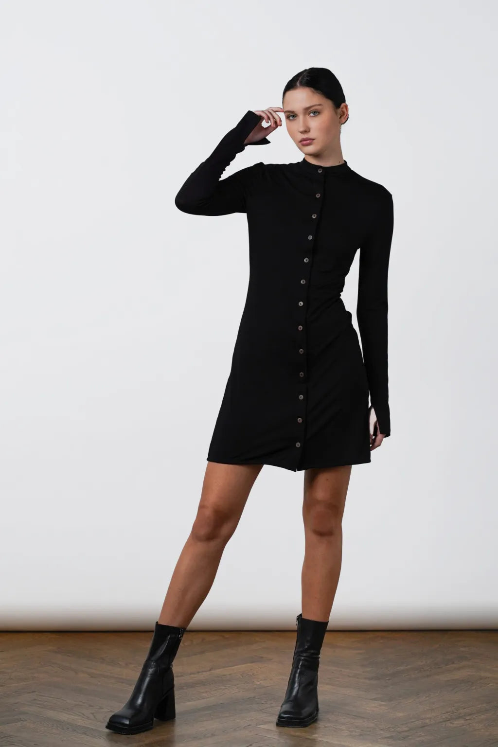 Coline Dress Black Tunics Winter warm