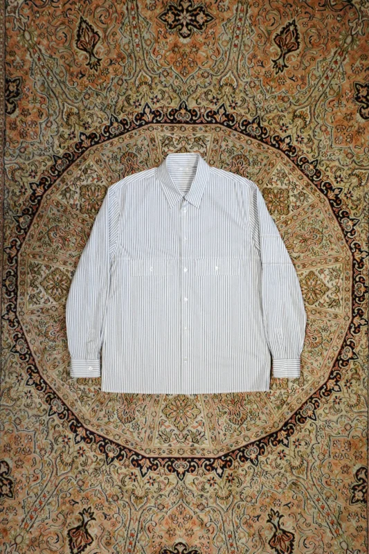 Fujimoto My Dress Shirt (Off White) Boat Neckline Classic