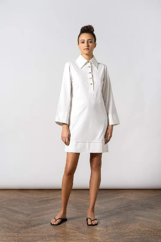 Olana Dress Cloud White Casual Short Summer
