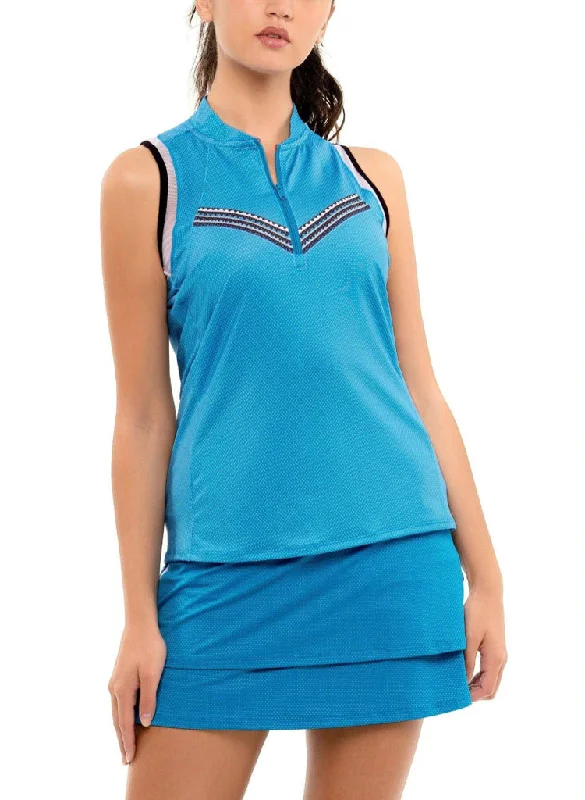 New Lucky in Love Impression Racerback Golf Tank - Turquoise Size L MSP$90 white tank top