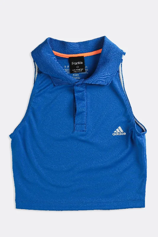 Rework Adidas Athletic Collared Tank - L bright tank top