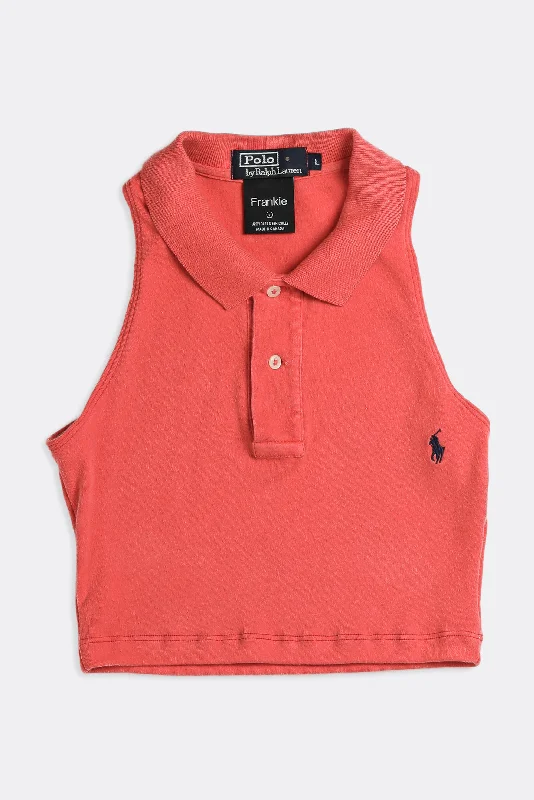 Rework Collared Tank - L silver tank top