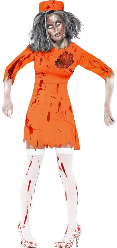 Ladies Zombie Death Row Diva Dead Convict Halloween Fancy Dress Costume Tunics Essential wardrobe Ladies Zombie Death Row Diva Dead Convict Halloween Fancy Dress Costume Tunics Essential wardrobe