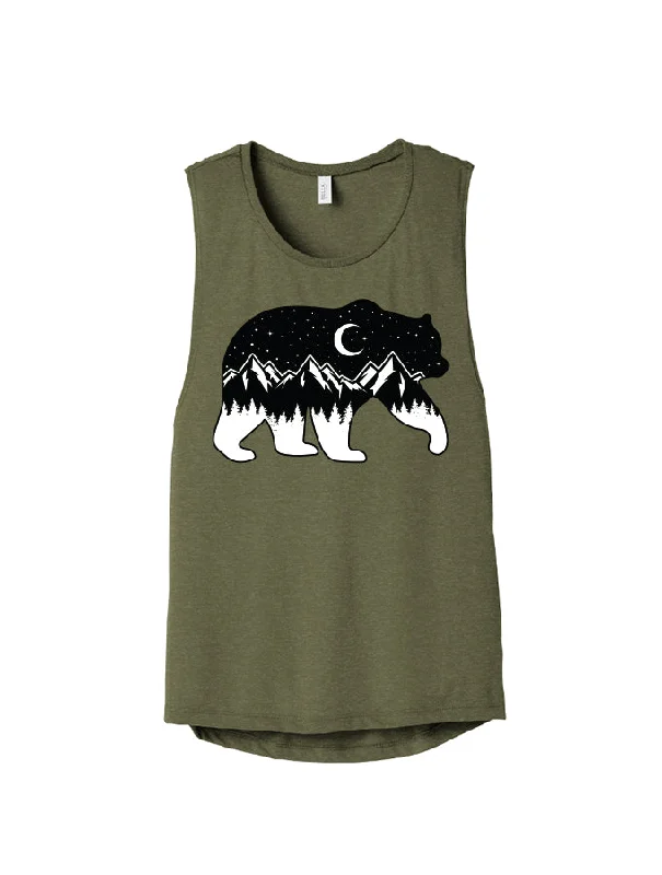 Night Sky Bear · Muscle Tank crossback tank top