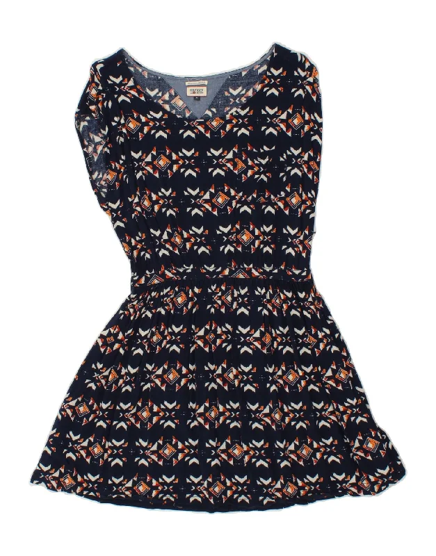 TOMMY HILFIGER Womens A-Line Dress UK 12 Medium Navy Blue Fair Isle Tunics Exclusive limited