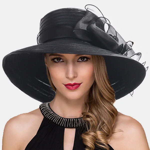 Women Church Dress Wide Brim Hat S062 Tunics Print Colorful