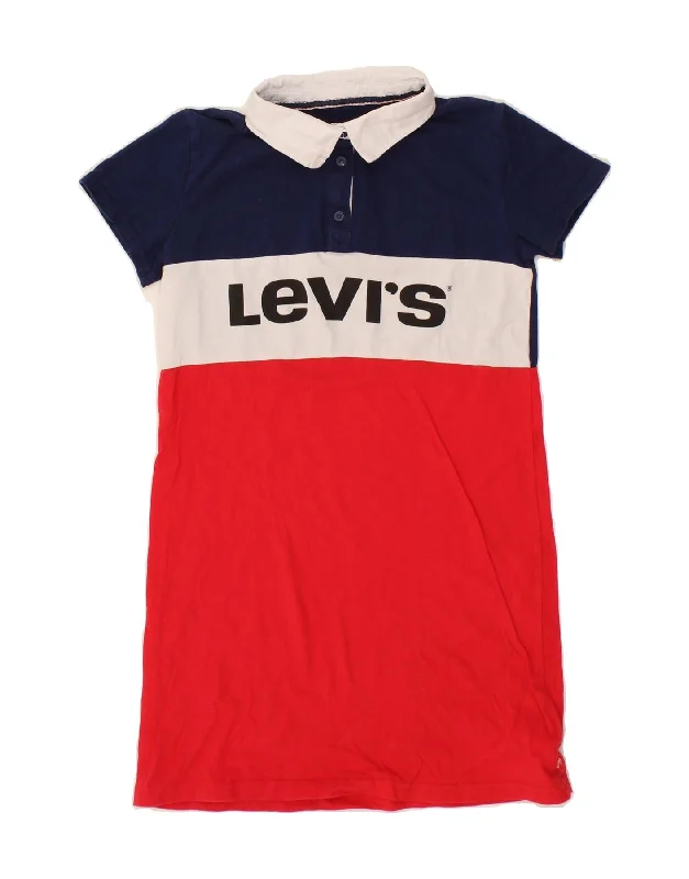 LEVI'S Girls Graphic Polo Dress 11-12 Years Multicoloured Colourblock Tunics Seasonal trendy LEVI'S Girls Graphic Polo Dress 11-12 Years Multicoloured Colourblock Tunics Seasonal trendy