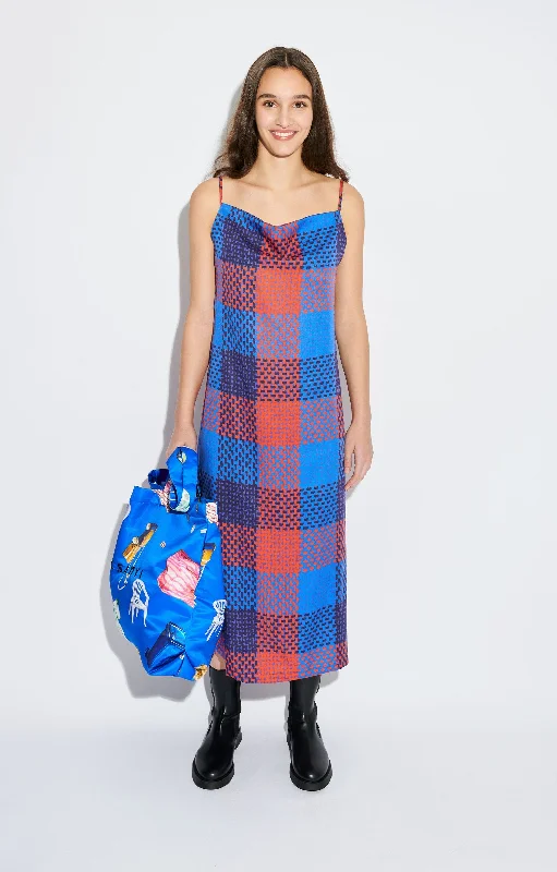 Mestia Drape Front Cami Dress Checked Red Tunics Bestseller popular