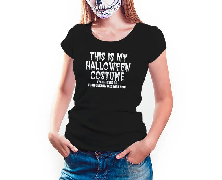 Custom Personalized Im Dressed As Shirt, Halloween Shirt, Womens Tee Shirt Tunics Versatile functional