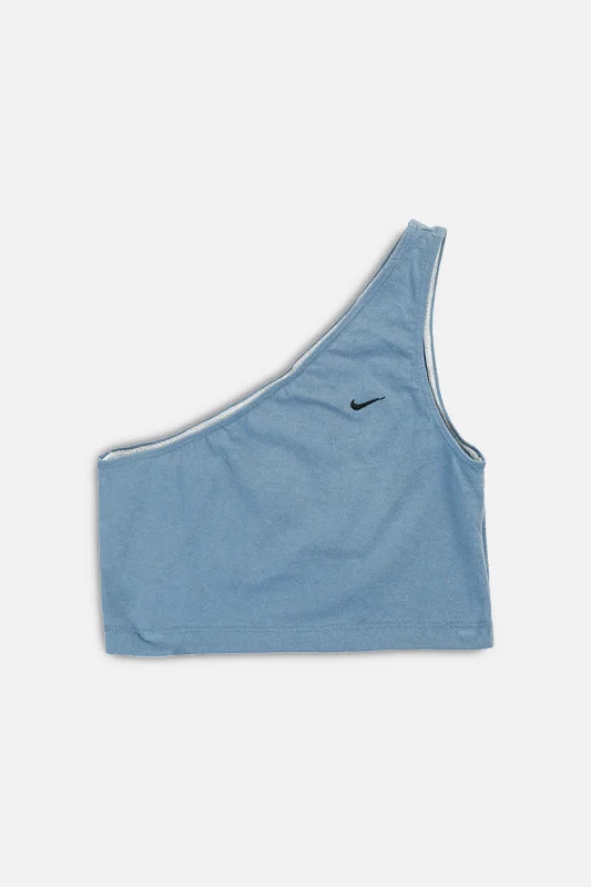 Rework Nike One Shoulder Tank - M flexible tank top