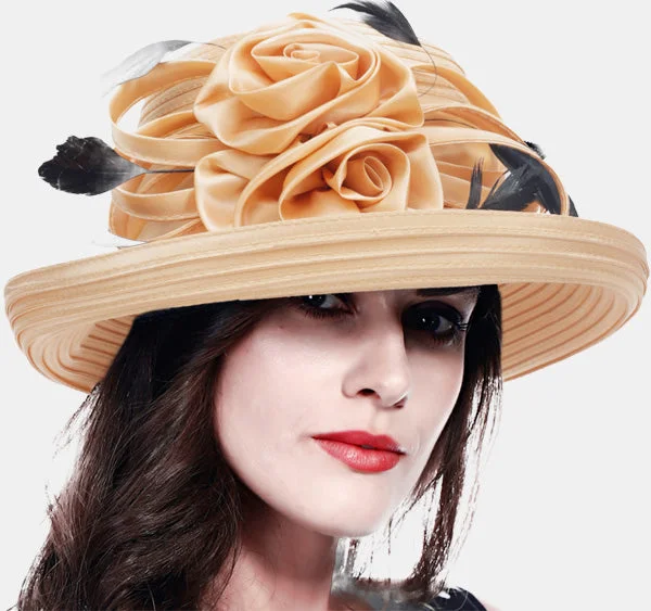 Women Dress Church Cloche Wedding Hats SD702 Tunics Plaid country