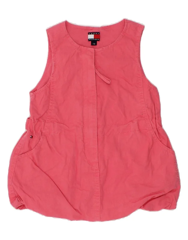 TOMMY HILFIGER Baby Girls Graphic Sleeveless Bubble Dress 9-12 Months Pink Tunics Luxurious premium TOMMY HILFIGER Baby Girls Graphic Sleeveless Bubble Dress 9-12 Months Pink Tunics Luxurious premium