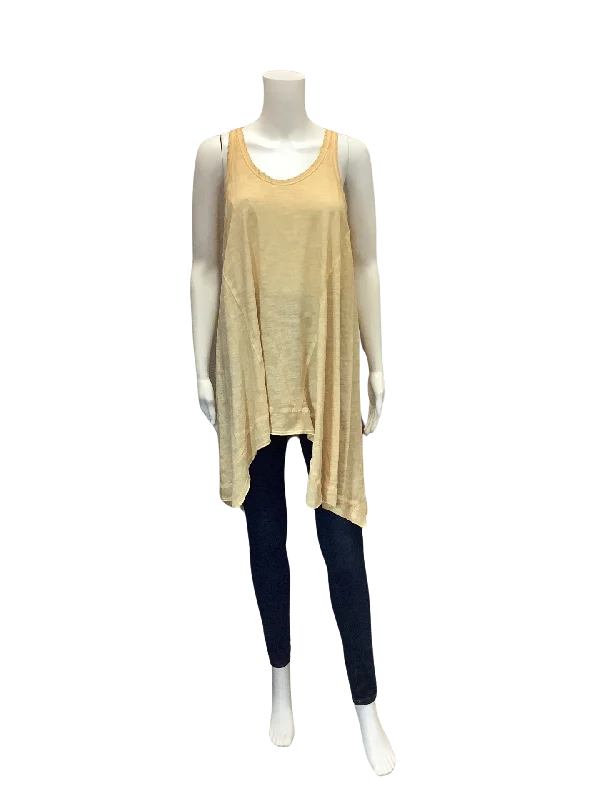 Jaded Gypsy Women's Tunic Tank Top Gold W/Tags Size: S/M one shoulder tank