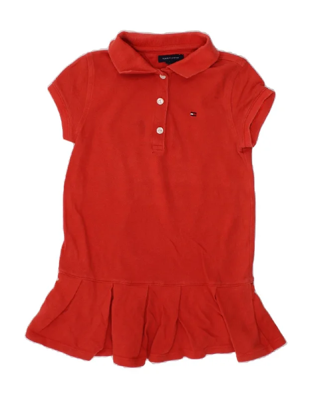 TOMMY HILFIGER Baby Girls Polo Dress 9-12 Months Red Cotton Tunics Top rated