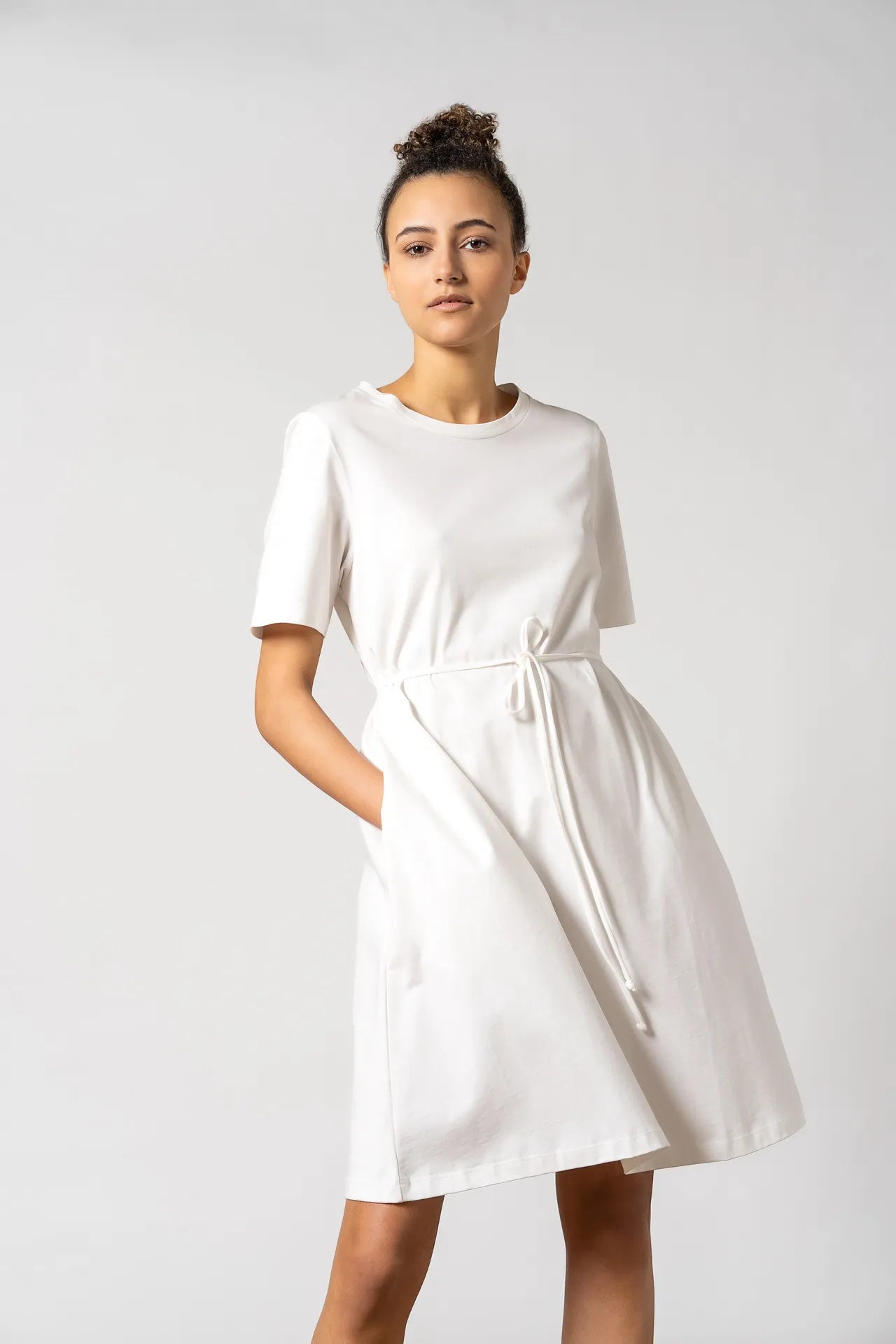 Ofelia Organic Cotton Dress White A-Line Day Work