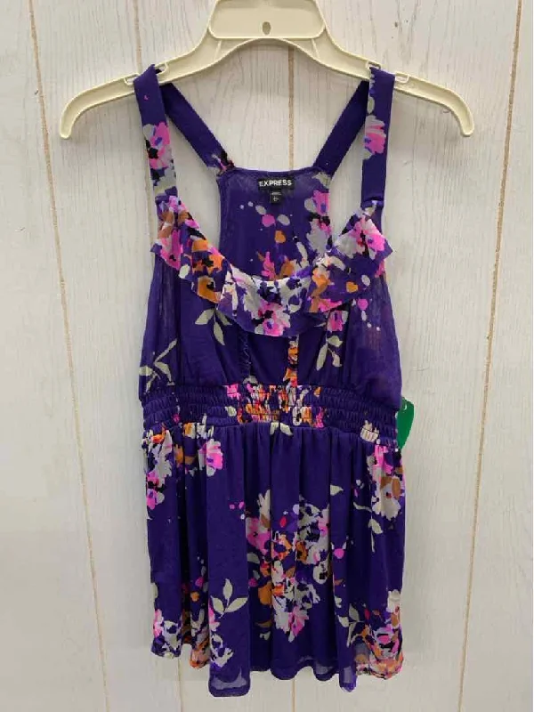 Express Purple Womens Size M Tank Top lightweight tank top