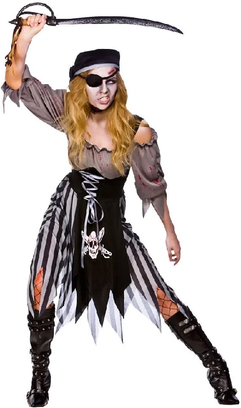 Zombie Cutthroat Pirate Costume Nautical Horror Fancy Dress Tunics Corduroy durable