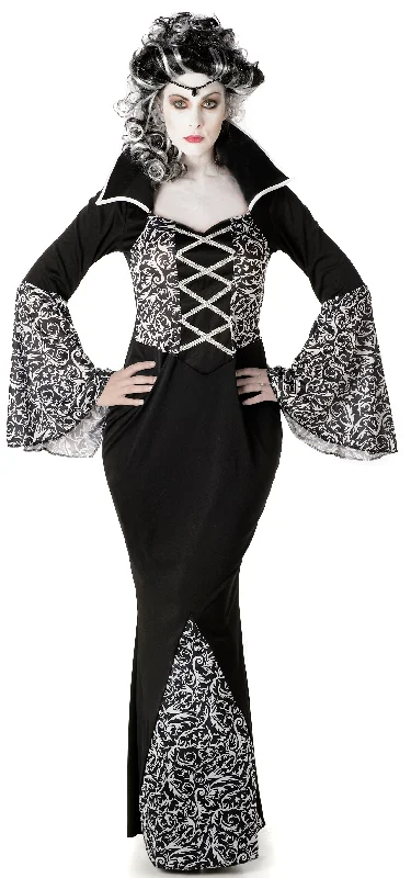 Royal Vampiress Ladies Costume Gothic Fancy Dress Tunics Luxurious premium