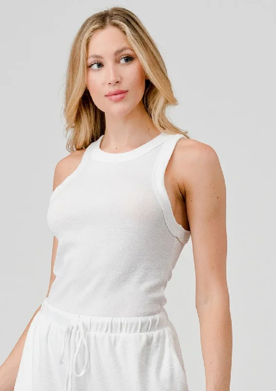 pearlized tank coral tank top