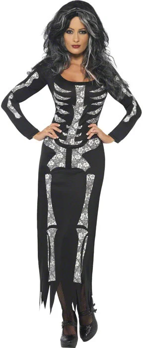 Stylish Skeleton Tube Dress Halloween Costume Tunics Sophisticated sleek