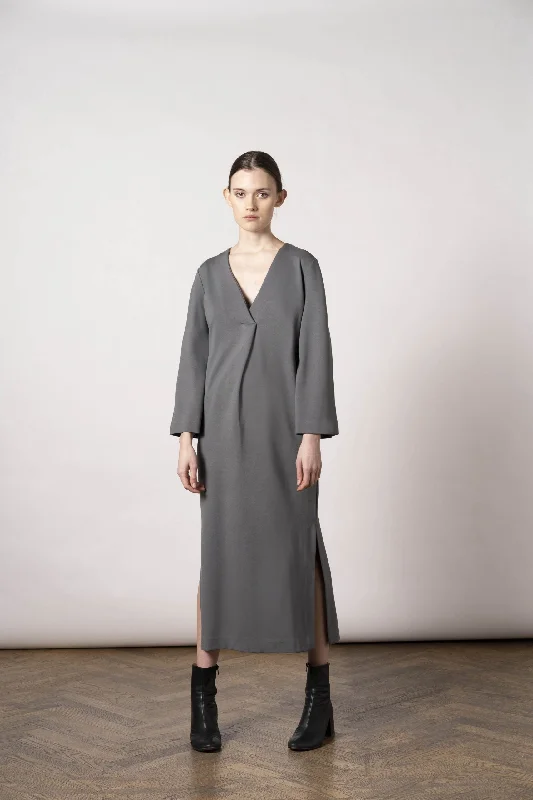 Ember Dress Stone Blue Tunics Sophisticated sleek