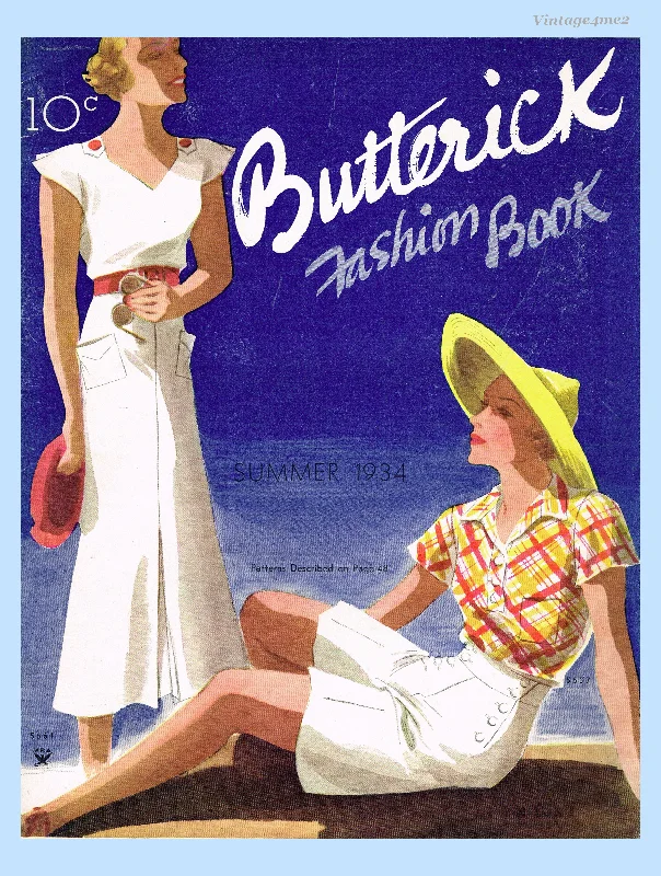 1930s Vintage Butterick Pattern Book Summer 1934 Catalog 50 Pages Gowns Dresses Tunics Handmade artisanal 1930s Vintage Butterick Pattern Book Summer 1934 Catalog 50 Pages Gowns Dresses Tunics Handmade artisanal