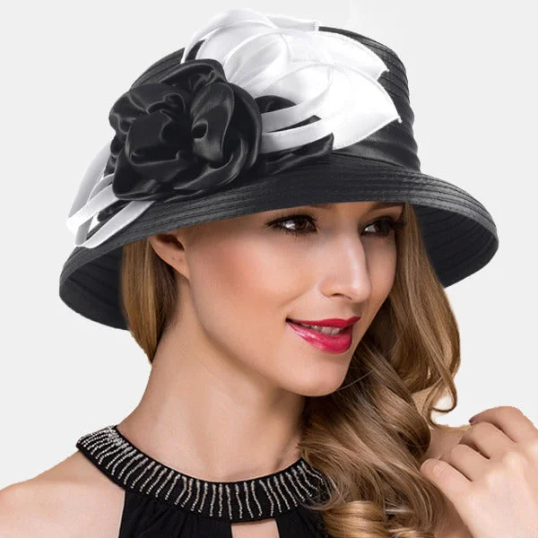 Womens Church Cloche Hat Tea Party Kentucky Derby Dress Hats SD703 Tunics Polka dots