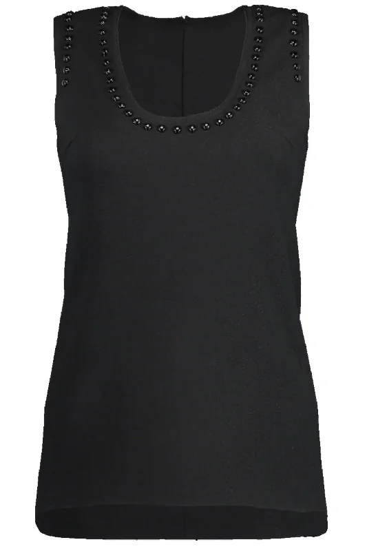 Scoopneck Studded Tank cotton tank top